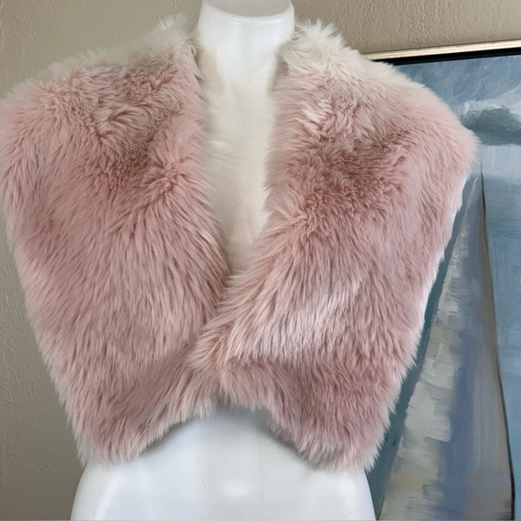 Inc International Concepts faux fur scarf - white and pink ombre - Picture 2 of 8